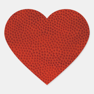 Basketball Close-Up Texture Skin Heart Sticker