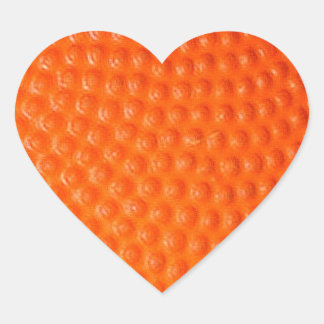 Basketball Closeup Skin Heart Sticker