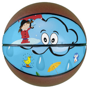 Basketball Clouds Red Umbrella