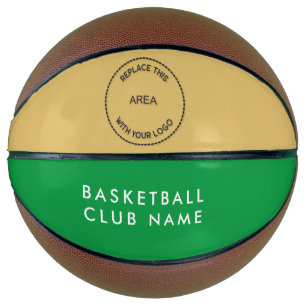 Basketball Club Name Logo Green Gold or Any Colour
