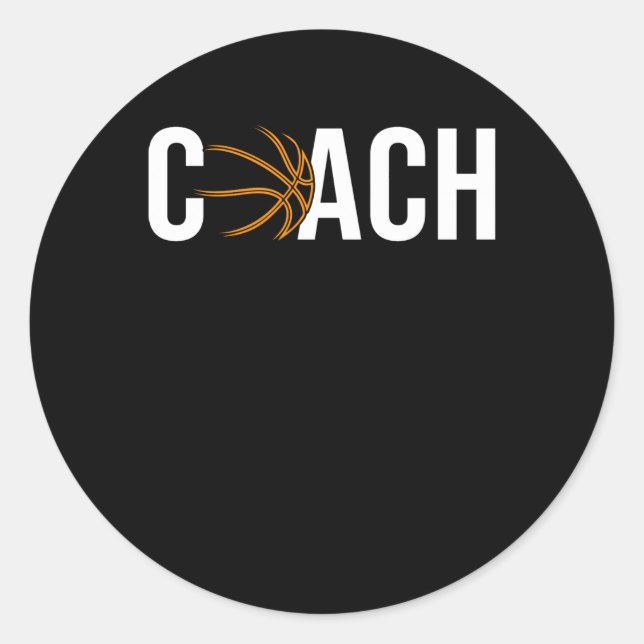 Basketball Coach 2  Classic Round Sticker (Front)