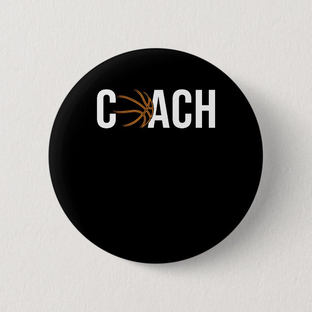 Basketball Coach 2  Inch Round Button (Front)