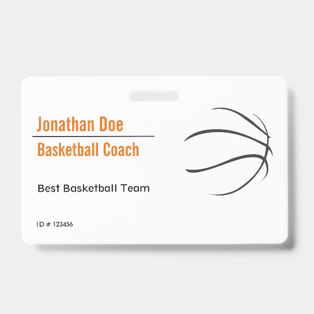 Basketball Coach Badge (Front)