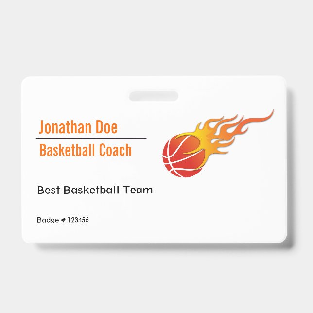 Basketball Coach Badge (Front)