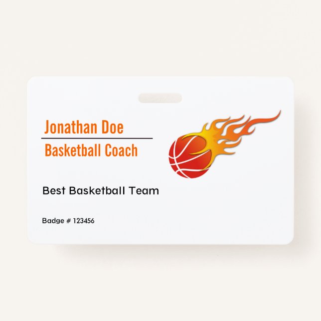 Basketball Coach Badge (Front)