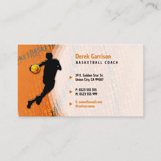 Basketball Coach | Best Player Business Card (Front)