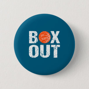 Basketball Coach Box Out Saying Novelty Gift _1 2 Inch Round Button