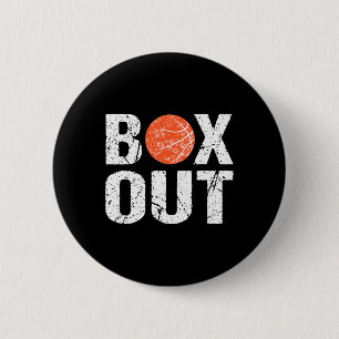 Basketball Coach Box Out Saying Novelty Gift  2 Inch Round Button