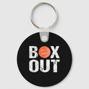 Basketball Coach Box Out Saying Novelty Gift  Keychain