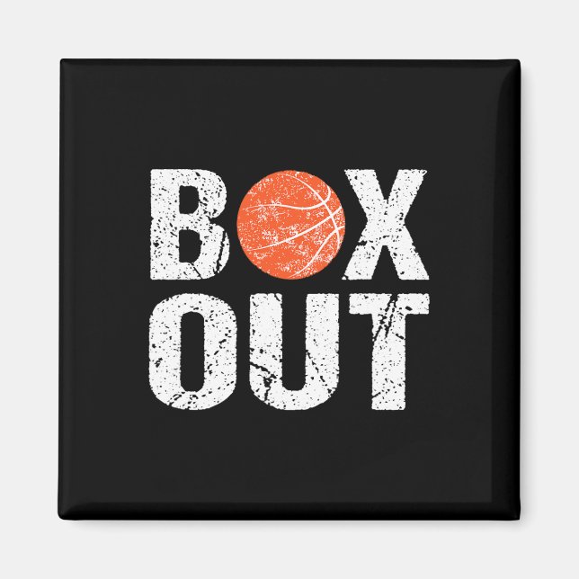 Basketball Coach  Box Out Saying Novelty  Gift Magnet (Front)