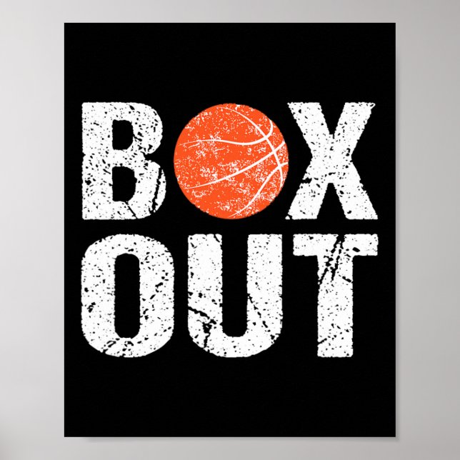Basketball Coach Box Out Saying Novelty Gift  Poster (Front)