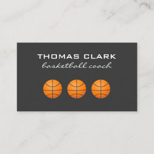 Basketball Coach Business Card
