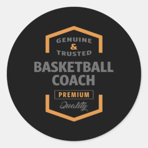 Basketball Coach Classic Round Sticker