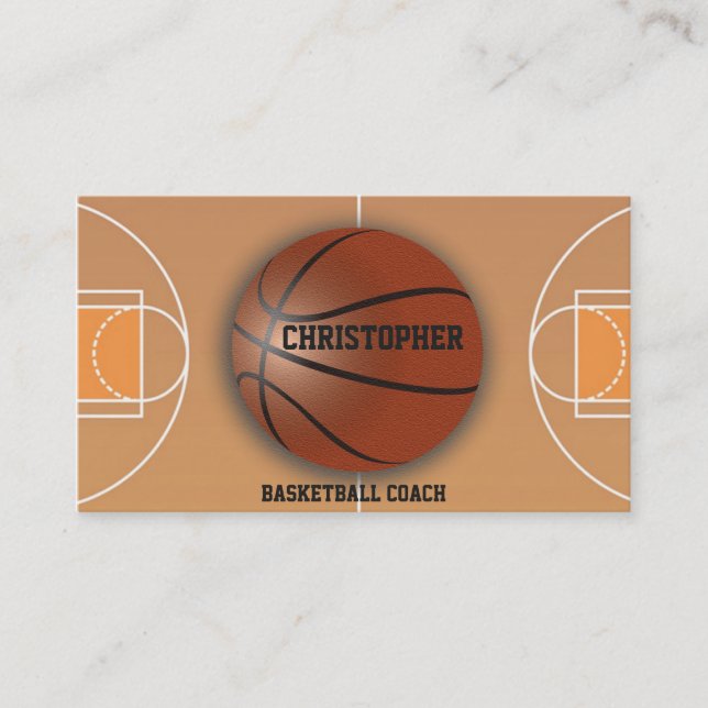 Basketball Coach Custom Business Card (Front)