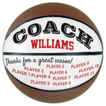 Basketball coach custom thank you gift - ball