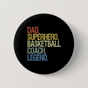 Basketball coach dad  2 inch round button