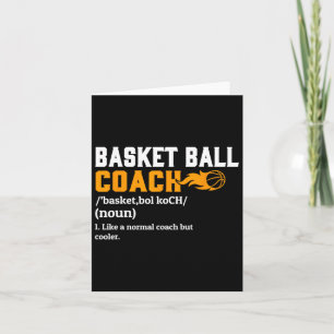 Basketball Coach Definition Gift Fun Basketball Co Card