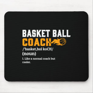 Basketball Coach Definition Gift Fun Basketball Co Mouse Pad