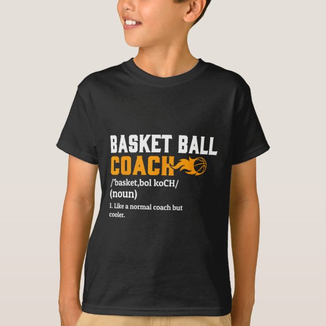 Basketball Coach Definition Gift Fun Basketball Co T-Shirt (Front)