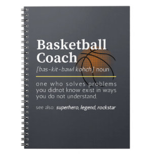 Basketball Coach Definition Notebook