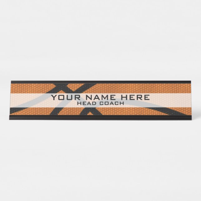 Basketball Coach Desk Name Plate (Front)