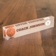 Basketball Coach Desk Name plate
