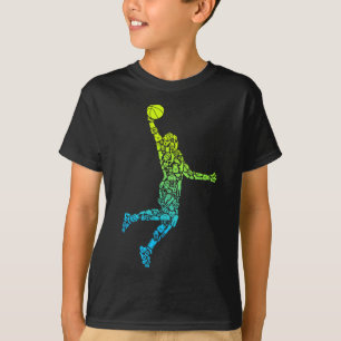 Basketball Coach Dunking Kids Men Boys Basketball T-Shirt