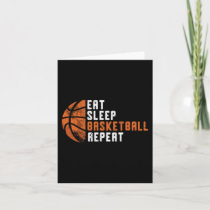 Basketball Coach Eat Sleep Basketball Repeat Baske Card
