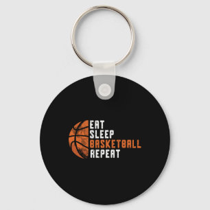 Basketball Coach Eat Sleep Basketball Repeat Baske Keychain