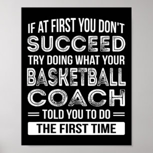 Basketball Coach Gift  Fun Thank You Gift Poster