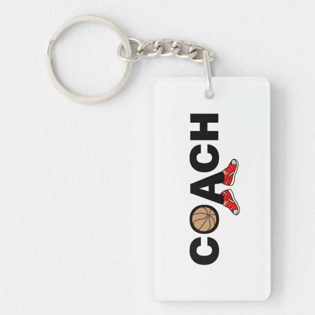 Basketball Coach Keychain (Front)