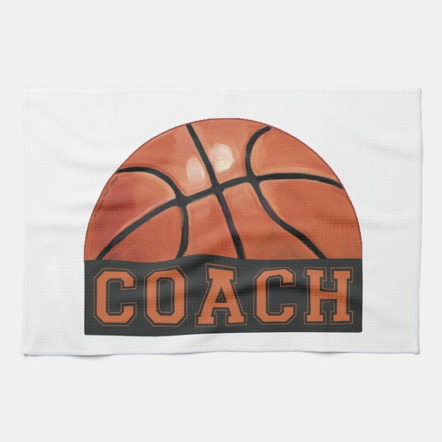 Basketball Coach Kitchen Towel (Horizontal)