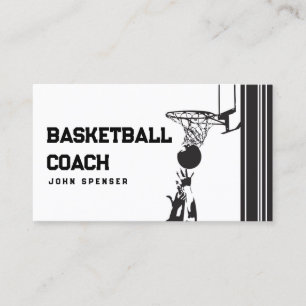 Basketball Coach Lessons Vector Graphic Card