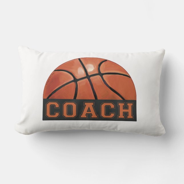 Basketball Coach Lumbar Pillow (Front)