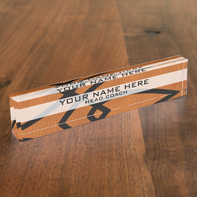 Basketball Coach Nameplate (Side)