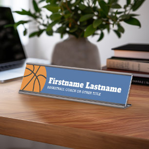 Basketball Coach or Physical Education Teacher Desk Name Plate