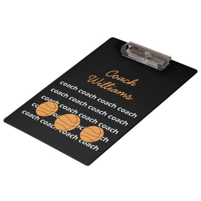 Basketball Coach Personalized Clipboard (Angled)