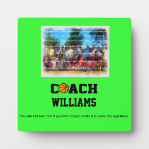 Basketball Coach - Personalized Plaque