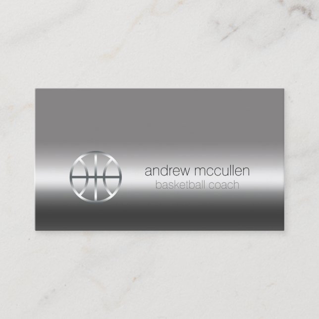 Basketball Coach Scout Professional Sports Business Card (Front)