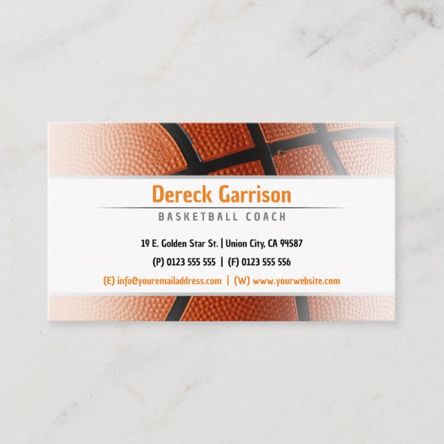 Basketball Coach | Sport Business Card (Front)
