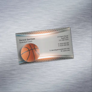 Basketball Coach   Sport Magnetic Business Card