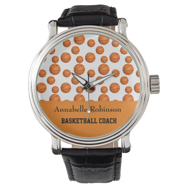 Basketball coach sport orange watch (Front)