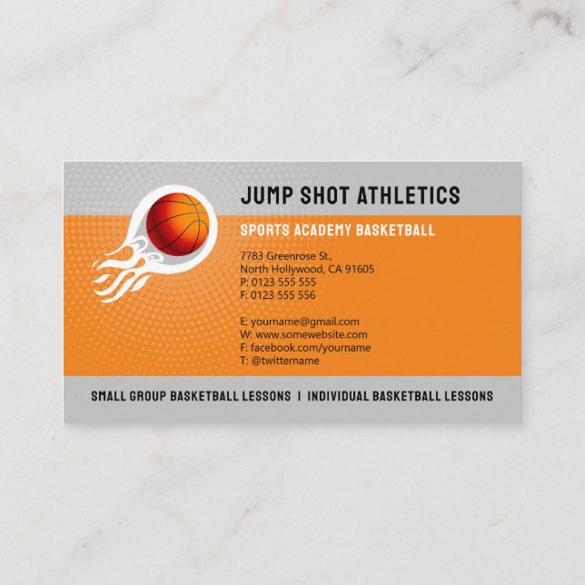 Basketball Coach | Sport Trainer Business Card (Back)