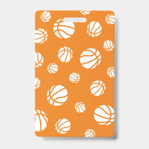 basketball coach Teacher Hall Pass school colours Badge