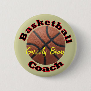 Basketball Coach Team 2 Inch Round Button