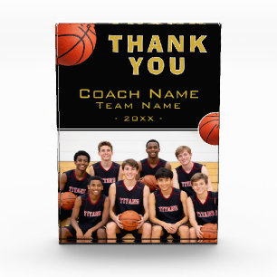 Basketball Coach Team Name Photo Block