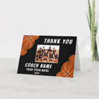 Basketball Coach Thank You Personalized Team Photo