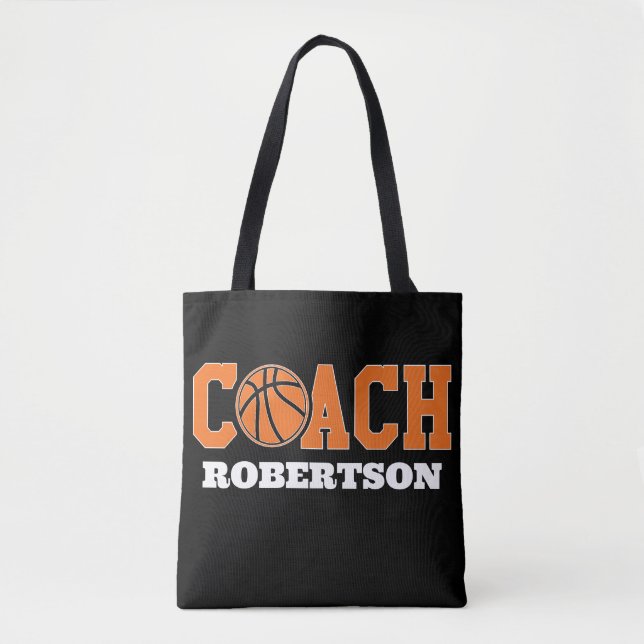 Basketball Coach Tote Bag (Front)
