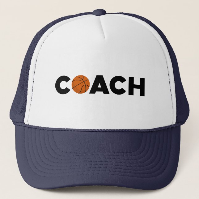 Basketball Coach Trucker Hat (Front)