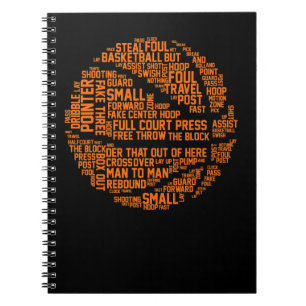 Basketball Coach Typography Basketball Player Love Notebook
